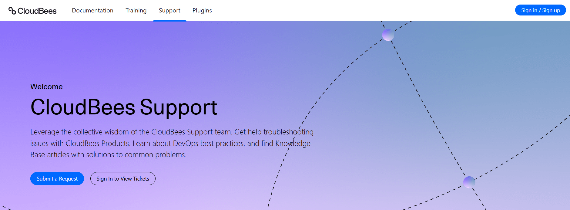 Screenshot of the CloudBees website