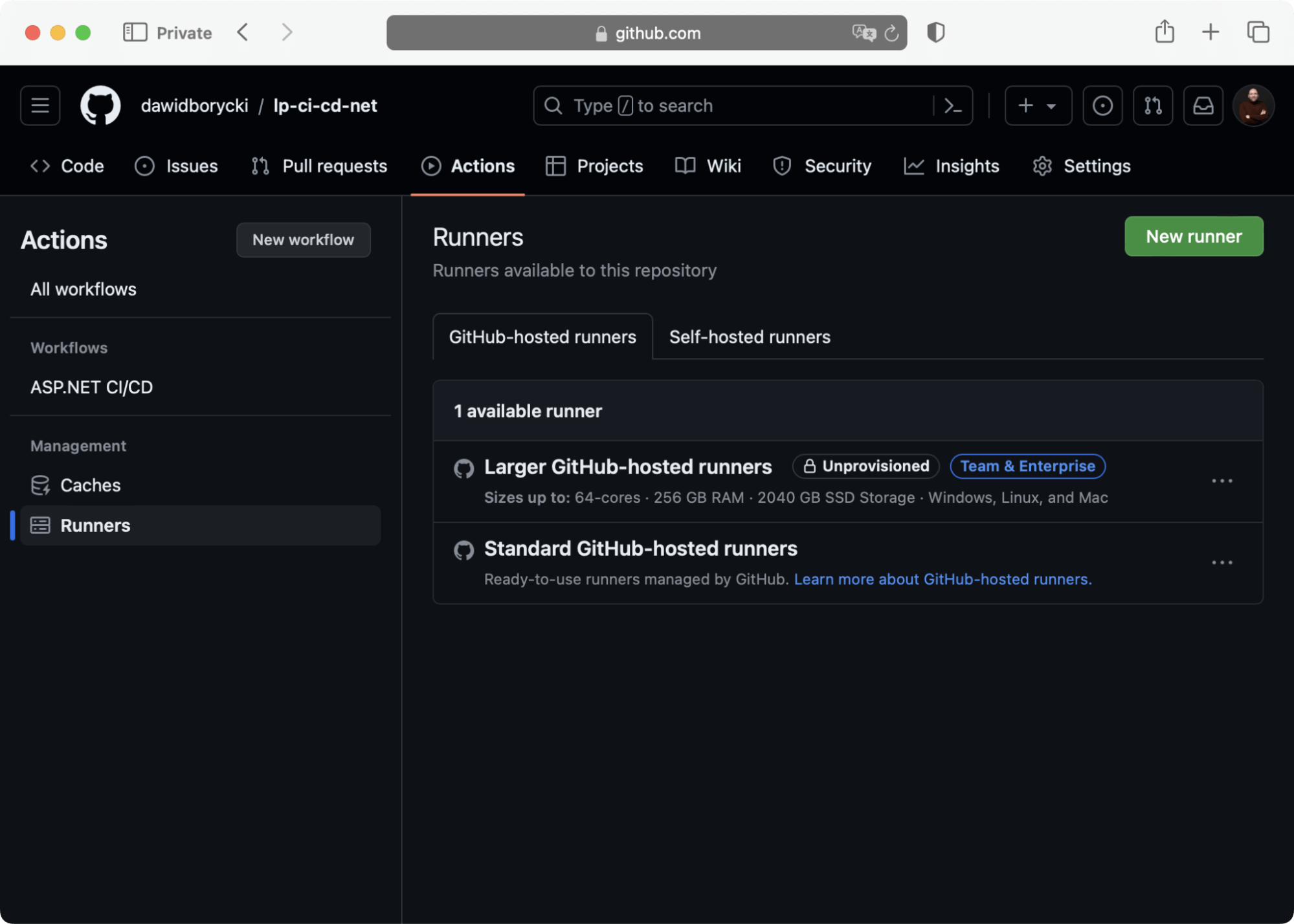 Github Hosted Runners