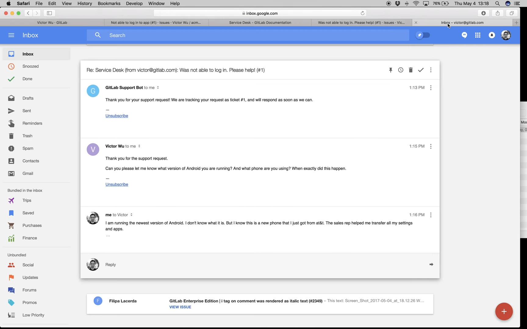 Gitlab tiered support