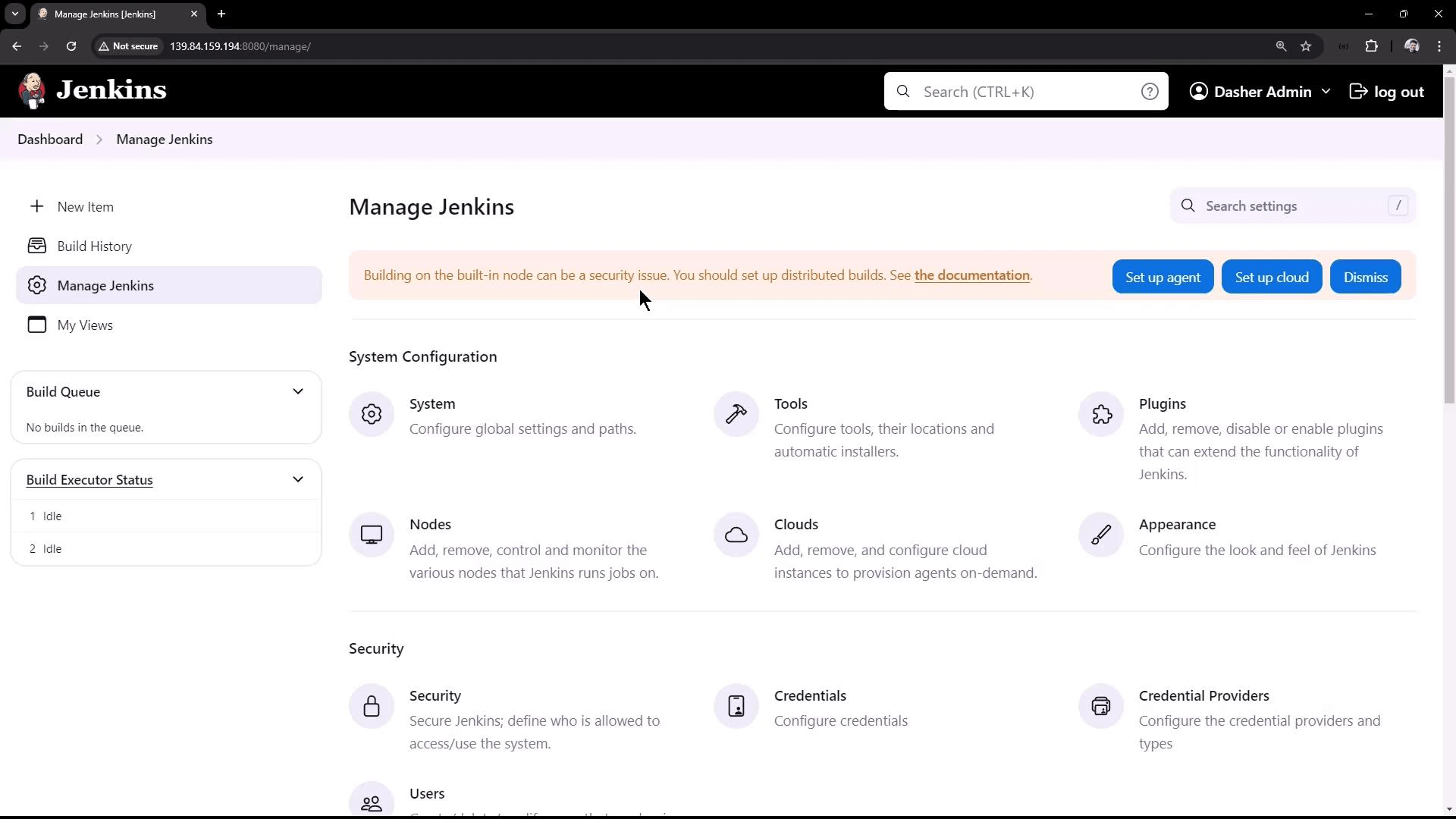 Manage Jenkins screen